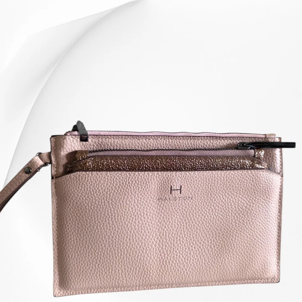 Halston Heritage Pink and Brown Women's Bag Set